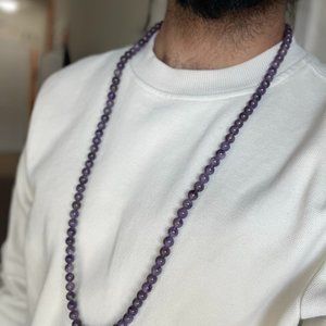 Authentic Mala/Necklace Ametyst Stone : 108 Beads